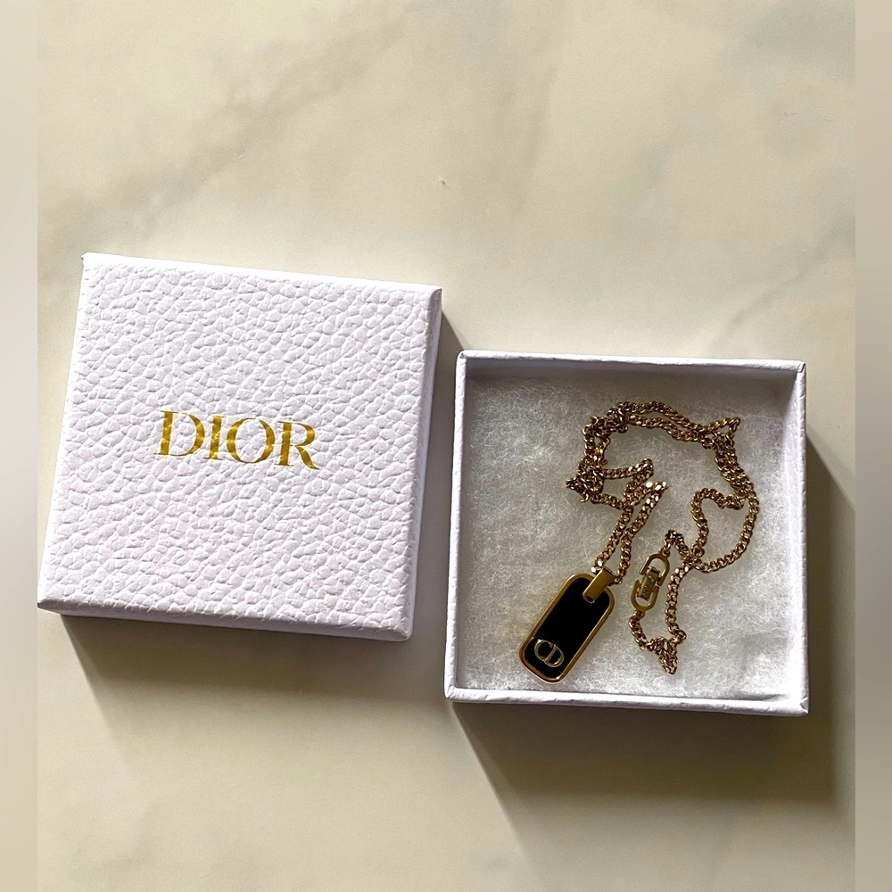 Authentic Vintage Christian Dior Logo Necklace